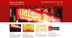 Desktop Screenshot of palacetandoori.co.uk