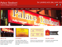 Tablet Screenshot of palacetandoori.co.uk